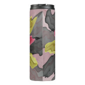 Bouteilles Isothermes Joy, Vert rose Anthracite Imaginaire Fleur Fractal (Dos)