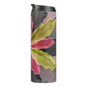 Bouteilles Isothermes Joy, Vert rose Anthracite Imaginaire Fleur Fractal (Tourné sur la droite)