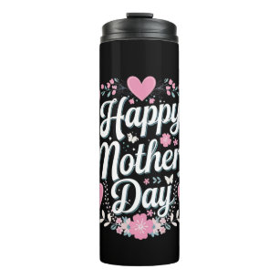 Bouteilles Isothermes Joyeuse fête des Mères Maman mignonne florale Gran