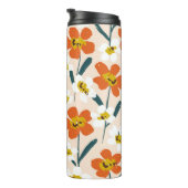 Bouteilles Isothermes Joyeuse fleur sèche peinte fleurit sans couture mo (Tourné sur la droite)