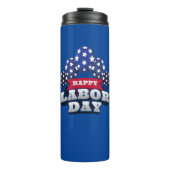 Bouteilles Isothermes Joyeuse journée du travail Rouge Blanc Bleu étoile (Devant)