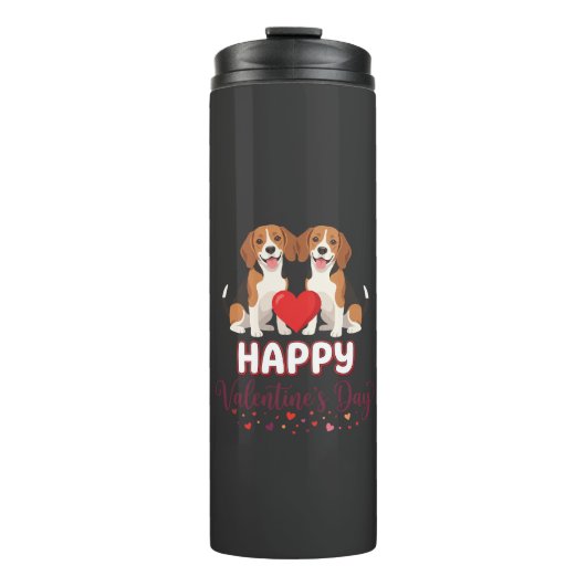 Bouteilles Isothermes Joyeuse Saint-Valentin Couple de Bichons (Devant)