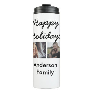 Bouteilles Isothermes Joyeuses fêtes père fils Noël photo famille n