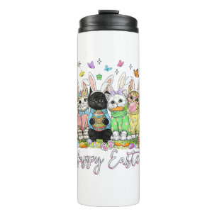Bouteilles Isothermes Joyeuses Pâques Adorateur de Chat Mignon Lapin Jou