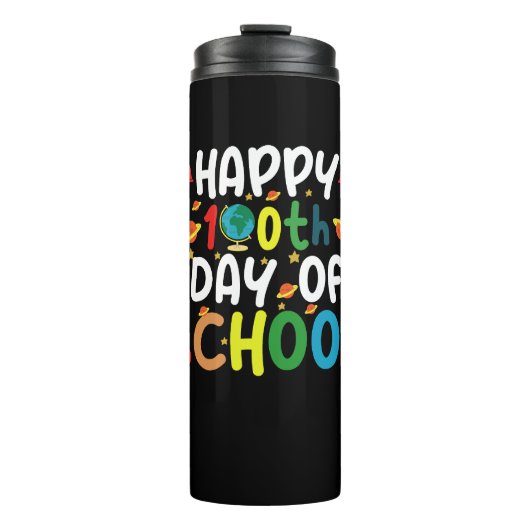 Bouteilles Isothermes Joyeux 100e jour de l'enseignant étudiant (Devant)