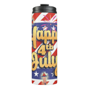 Bouteilles Isothermes Joyeux 4 juillet 4 Fête de l'Indépendance des USA