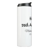 Bouteilles Isothermes Joyeux 50e anniversaire ajouter nom du couple date (Tourné sur la gauche)