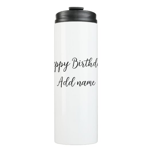 Bouteilles Isothermes Joyeux anniversaire ajouter nom titre simple minim (Devant)