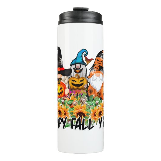 Bouteilles Isothermes Joyeux automne Y'all Gnome Leopard Gnome Sunflower (Devant)
