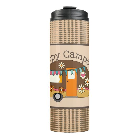 Bouteilles Isothermes Joyeux Camper Retro Daisies (Devant)