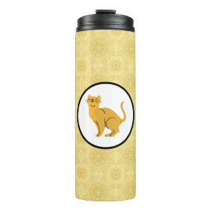 Bouteilles Isothermes Joyeux gingembre de chat chaton sur or
