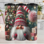 Bouteilles Isothermes Joyeux Gnome avec Casquette rayé