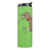 Bouteilles Isothermes Joyeux kiwi de saut avec dessin de cravate arc (Tourné sur la gauche)