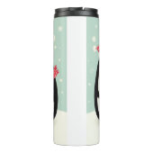 Bouteilles Isothermes Joyeux manchots enneigés de Noël (Dos)