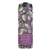 Bouteilles Isothermes Joyeux Motif de Noël vert violet #22 ID1009 (Devant)