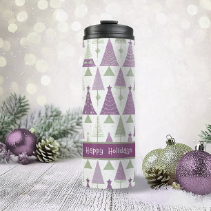 Bouteilles Isothermes Joyeux Motif de Noël vert violet #25 ID1009