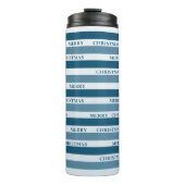 Bouteilles Isothermes Joyeux Noël | Bleu | Hiver (Devant)