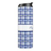 Bouteilles Isothermes Joyeux Noël bleu plaid (Tourné sur la gauche)