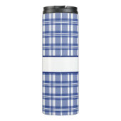 Bouteilles Isothermes Joyeux Noël bleu plaid (Dos)