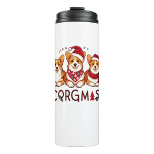 Bouteilles Isothermes Joyeux Noël Corgi Chien Père Noël Love Corgis Fami