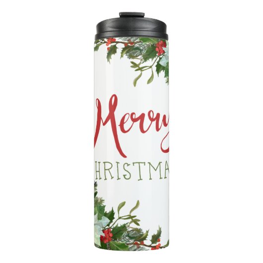 Bouteilles Isothermes Joyeux Noël de verdure (Devant)