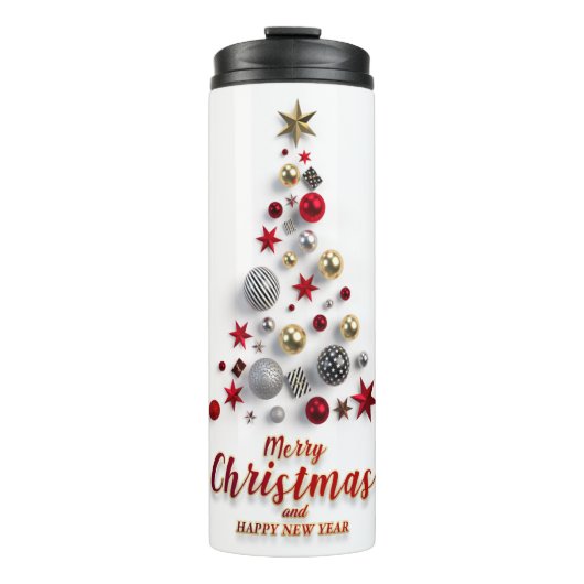 Bouteilles Isothermes Joyeux Noël et saison d'hiver (Devant)