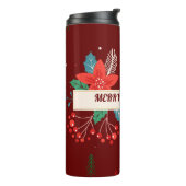 Bouteilles Isothermes Joyeux Noël Floral (Tourné sur la gauche)