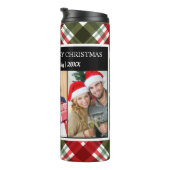 Bouteilles Isothermes Joyeux Noël Plaid Tartan Photo Collage (Tourné sur la droite)