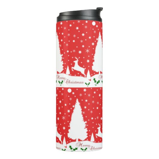 Bouteilles Isothermes Joyeux Noël Snowflakes hiver (Tourné sur la gauche)