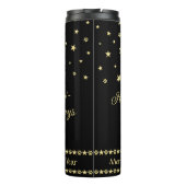 Bouteilles Isothermes Joyeux Pawlidays, Or brillant Paw sapin de Noël (Dos)