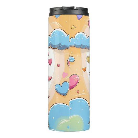 Bouteilles Isothermes Joyeux soleil et nuages en crèche (Dos)