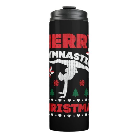 Bouteilles Isothermes Joyeux T-shirt Gymnastique Noël (Devant)