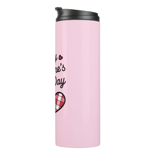 Bouteilles Isothermes Joyeux Valentines Jour léopard Plaid Coeur d'amour (Tourné sur la droite)