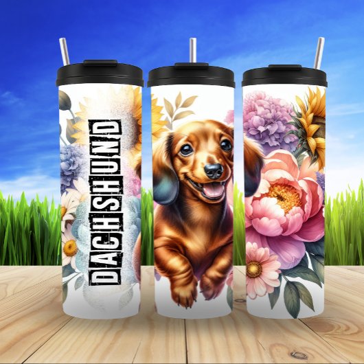 Bouteilles Isothermes Joyride floral de Dachshund