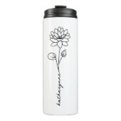 Bouteilles Isothermes Juillet Anniversaire Mois Fleur Nénuphar (Devant)