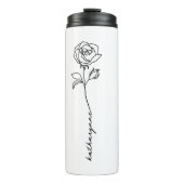 Bouteilles Isothermes Juin Anniversaire Mois Fleur Mois Rose Naissance (Devant)