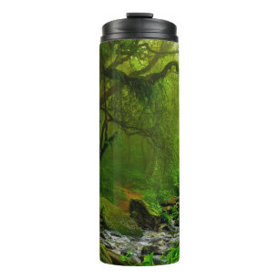 Bouteilles Isothermes jungle népalaise avec rivière, forêt, sol, rivière
