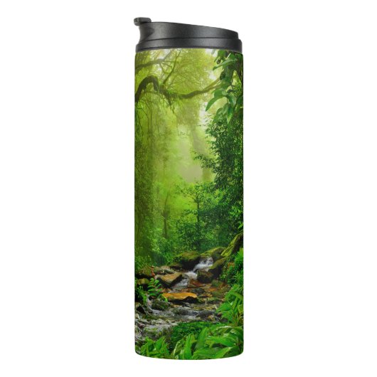 Bouteilles Isothermes jungle népalaise avec rivière, forêt, sol, rivière (Tourné sur la droite)