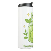 Bouteilles Isothermes Jus de citron vert frais et chat mignon Kawaii Des (Tourné sur la gauche)