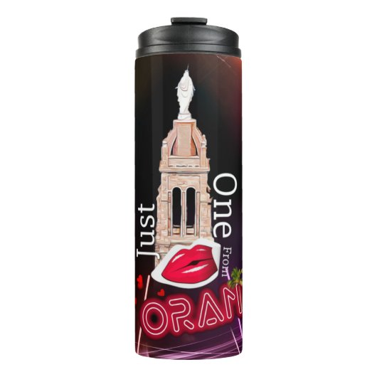 Bouteilles Isothermes Juste un baiser d'Oran, Nil Noir Tumbler Thermal (Devant)