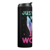 Bouteilles Isothermes Juste une fille qui aime les loups aquarelle (Tourné sur la gauche)