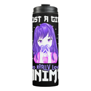 Bouteilles Isothermes Juste une fille qui aime vraiment l'Anime en viole
