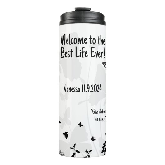 Bouteilles Isothermes JW Baptism Gift-Keepsaké pour nouvelle soeur (Devant)