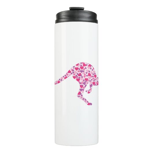 Bouteilles Isothermes Kangaroo-Coeurs-Roses (Devant)