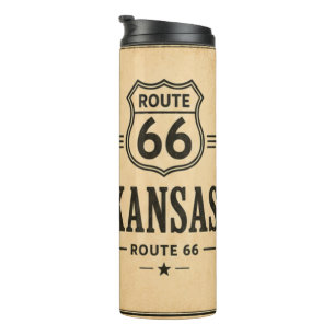 Bouteilles Isothermes Kansas Route 66 Prairie Miles Café Voyage
