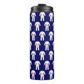 Bouteilles Isothermes Karate Suit Motif sur Navy Blue (Devant)