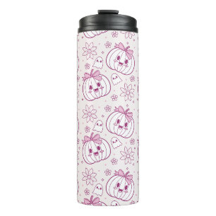Bouteilles Isothermes Kawaii Citrouilles, Fantômes & Fleurs