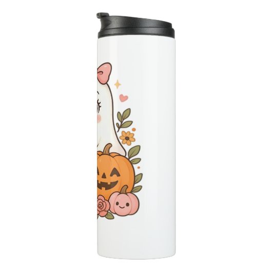Bouteilles Isothermes Kawaii Ghost Halloween Chat noir Citrouille Chat c (Tourné sur la droite)