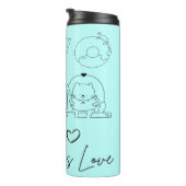 Bouteilles Isothermes kawaii mignon amour (Tourné sur la droite)