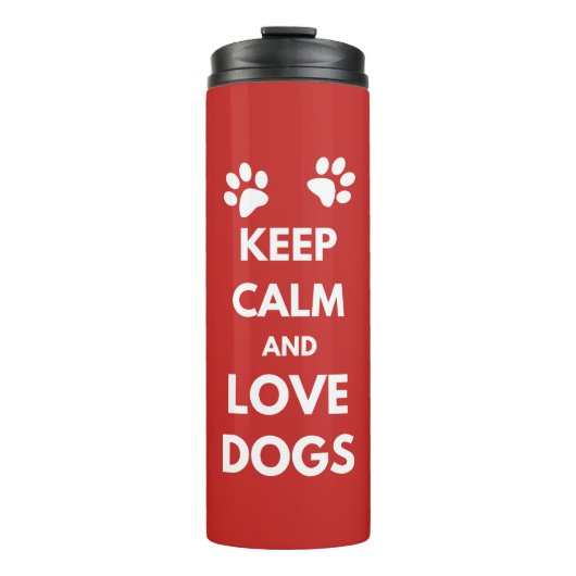 Bouteilles Isothermes Keep calm and love dogs (Devant)
